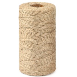 G2PLUS 200 m Brown Jute Cord, 1.5 mm Jute Cord for Garden, 2-Layer Craft Cord for Crafts, Jute Decorative Cord for DIY Arts and Crafts Gardening