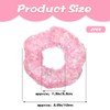 Embellished Sparkly Pink Crystal Scrunchie Hair Tie 2 Pack Pink