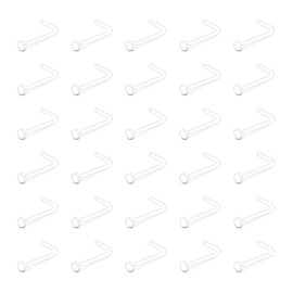 LAURITAMI Clear Piercing Retainer for Nose Septum Lips Tongue Nipple Belly Button Ear Cartilage Piercing Hoops Plastic Piercing Placeholder Jewellery for Surgical, Plastic