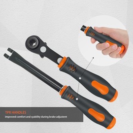 AKSOVA 2 PCS Slack Adjuster Tools, 5/16'' Ratcheting Wrench Automatic Slack Adjuster Release Tools for Big Truck, Trailer Brake Adjustment Tool, Hand Tools for Mechanics