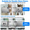 Ranbo No-Drill Double Glass Door Lock with Key for Swing