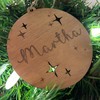 Pack Esferas Navideñas Personalizadas con Nombre MDF Enchapado con Madera