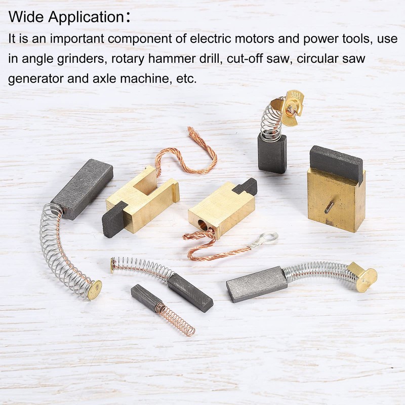 PATIKIL Carbon Brushes 15x8x5mm for Electric Motors Power Tool Rotary