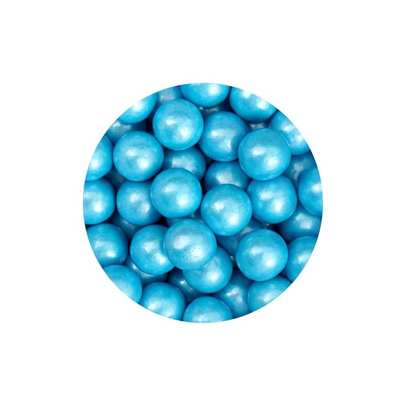 Light Blue Shimmer Gumballs 1 Inch Gumballs, 2 Pound Bulk
