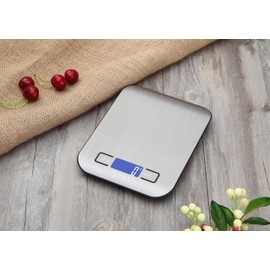 Kitchen Scales Digital Electronic Weighing Scale for Cooking Baking High-Precision Food, Jewellery Weight Scales, LCD Display, Multifunctional, Tare Feature, GRAMS LB ML OZ Stainless Steel 1g-10kg