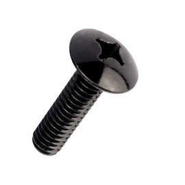 KOSJETHAS 1/4-20 x 1/2" Truss Head Phillips Machine Screws, 304 Stainless Steel 18-8, UNC Full Thread, Black Finish, 20 Pcs