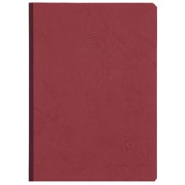 Clairefontaine 795432C Stitched Canvas Backed Notebook, Red, A5, 14.8 x 21 cm, 192 Pages, DOT, Bright Paper, White, 90 g, Glossy, Leather Grain - Age Bag Collection