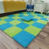 12 Pcs Shaggy Interlocking Foam Carpet Tiles - 12" x