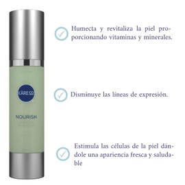 Käre Co Nourish Crema Reparadora y Revitalizante (50ml) Contiene Ácido hialurónico, Aloe Vera, Aceite de coco, Vitaminas y Minerales. Ideal Para Piel Débil, Reseca, con Arrugas y Flacidez.