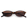 SA106 Womens Micro Oval Snug Dad Fashion Thin Plastic Sunglasses