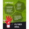 CATCH & KEEP Fly Red Soul Men's Goalkeeper Gloves, Size