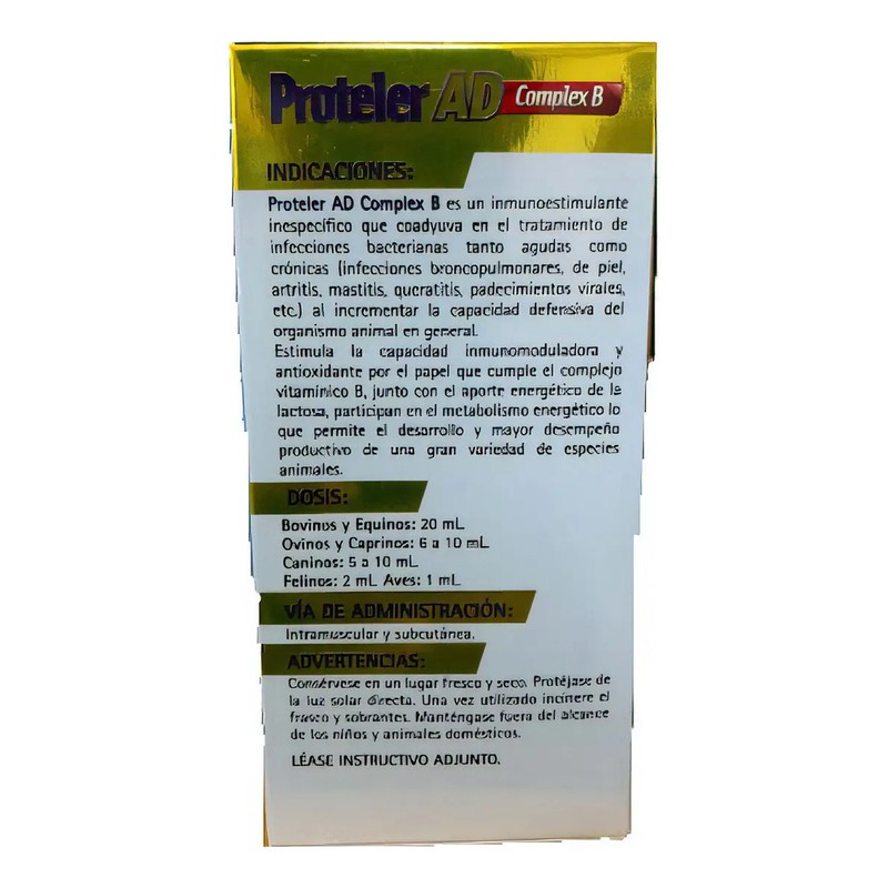 2 Pack. Proteler Ad Complejo B 250 Ml Inmunoestimulante Caseína,
