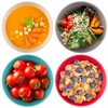 GET FRESH Bamboo Bowls 4 Pack, Bamboo Fiber Dinnerware Set,