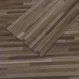 VEELIKE Peel and Stick Floor Tile Waterproof Vinyl Plank Flooring Taupe Brown Wood Laminate Flooring 32-Planks Self Adhesive Renter Friendly Vinyl Floor Tiles for Bathroom Bedroom Living Room 6''x36''