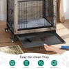 DWVO Dog Crate Furniture with Wheels, 27" Dog Kennel Indoor