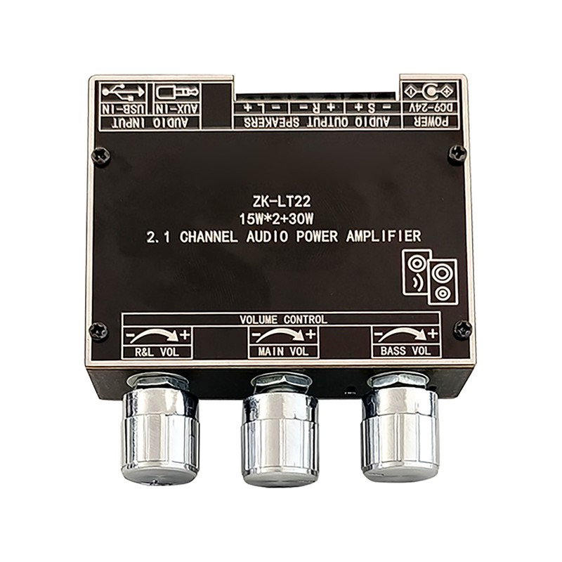 2.1 Channel Audio Amplifier Module Bluetooth Stepless Tuning 10 Sounds