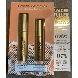 Grande Cosmetics 2 Step Brow System,  Gel & Enhancing Serum, Bolder Fuller Look
