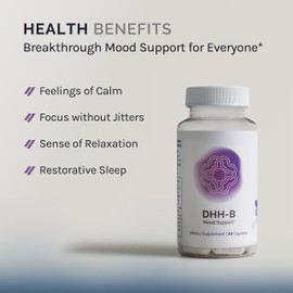 InfiniWell DHH-B Mood Support Supplement - 20x More Potent Than Standard Magnolia Bark Extract - Promote Relaxation, Calm, Cognitive Clarity & a Healthy REM Sleep Cycle (30 Capsules)
