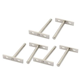 uxcell 4" Length 10mm Diameter Cold Rolled Steel Invisible Floating Shelf Bracket 6pcs