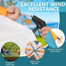 COBIZI 4/6 Person Tent for Camping Waterproof PU-Coated with Removable Rainfly, Hiking - 6 Person  Blue