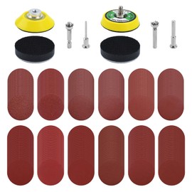 240pcs 2 Inch Sanding Discs Pad Kit, Sanding Pad Kit for Drill Grinder Rotary Tools with Backer Plate Shank and Soft Foam Buffering Pad Sandpaper Includes 80-3000 Grit Drill Sanding Attachment