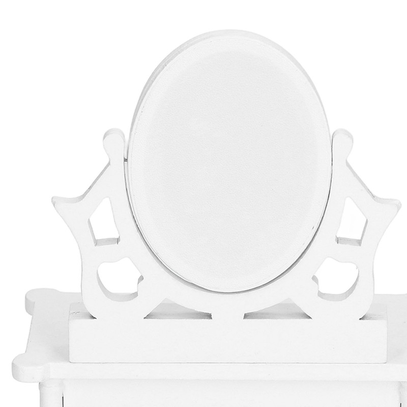 1:12 Scale Dollhouse Toilet Table High Simulation Wooden Miniature Dressing