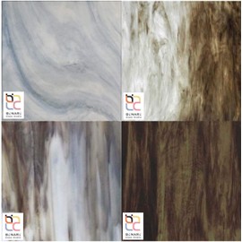 Wissmach 4 Sheet Mixed Color Variety Stained Glass Pack and Mosaic Glass, Brown, (8"X6") by BiNARi Glass Studio