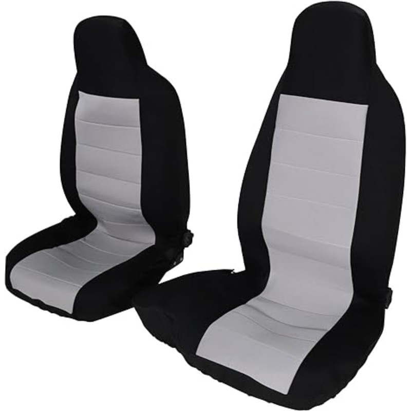 Priprilod 2Pcs Front Black & Gray Cloth 60/40 High Back