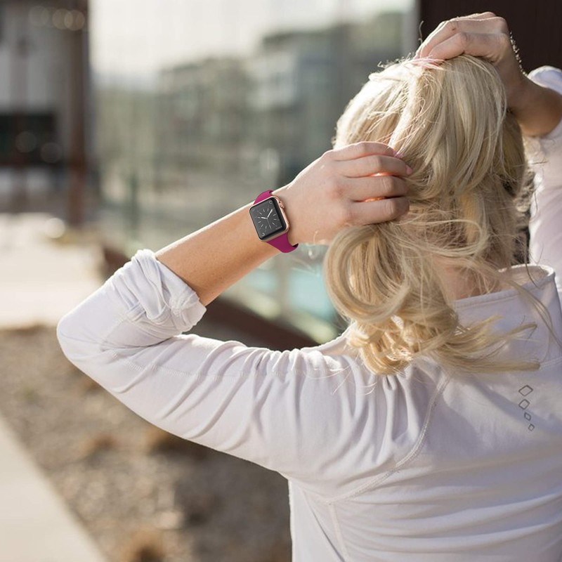 SWEES Sport Band Compatible with iWatch 38mm/40mm, 3 Packs Narrow