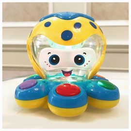 Musical Octopus Sensory Toys – Light-Up Toy with 12 Music Types & 5 Sound Effects, Montessori Baby Toy for 6-12 Months, Toddler Boys & Girls Gift