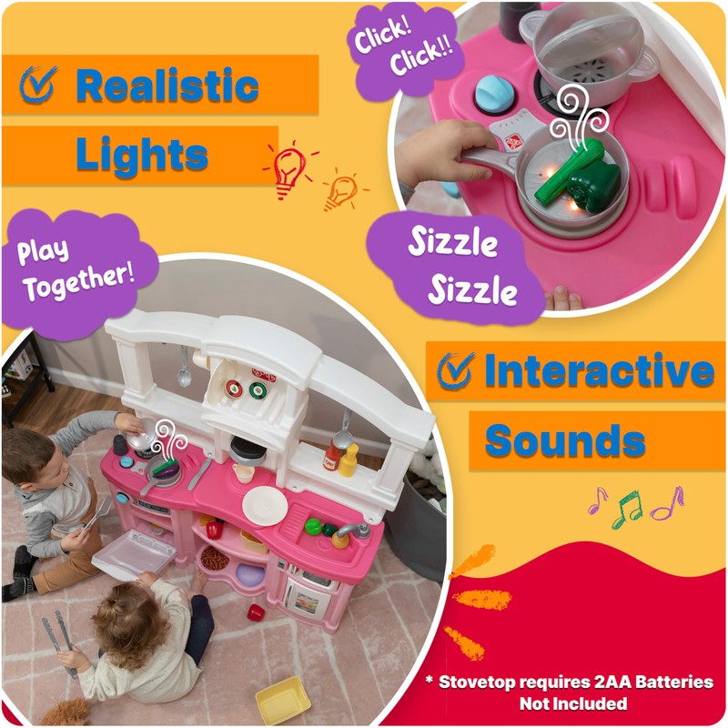 Step2 Fun with Friends Kids Kitchen Playset, Indoor/Outdoor Kitchenette, Interactive