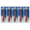 Set of 5 Metal Tip Utility Knives with Snap Off