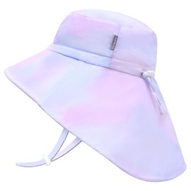 Duoyeree UV Protection Toddler Sun Hat - UPF 50+ Beach & Summer Hat for Kids - Wide Brim Hat for Boys & Girls(6-24M)