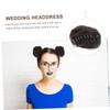 PACKOVE 6pcs Cat Ear Bun Hairpiece Clip Easy Use Chignon