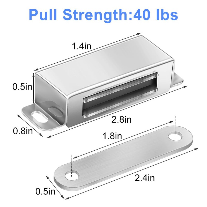 Onarway Magnetic Door Catch 40 lbs Pull Strong Magnet Cabinet