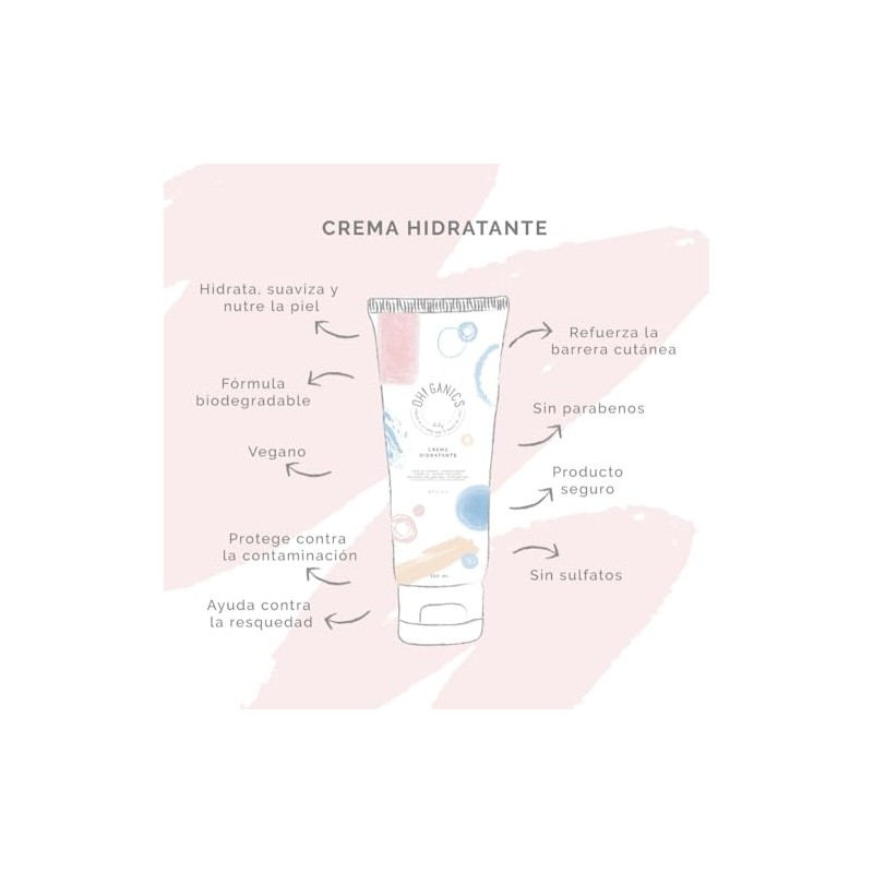 OH! GANICS Pack de Crema Hidratante y Shampoo Gel de