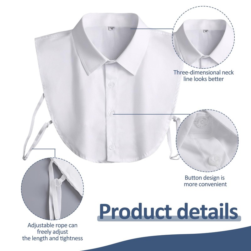 Anmahe Faux Collar Women 3 Pcs Collars for Women,Fake Collar