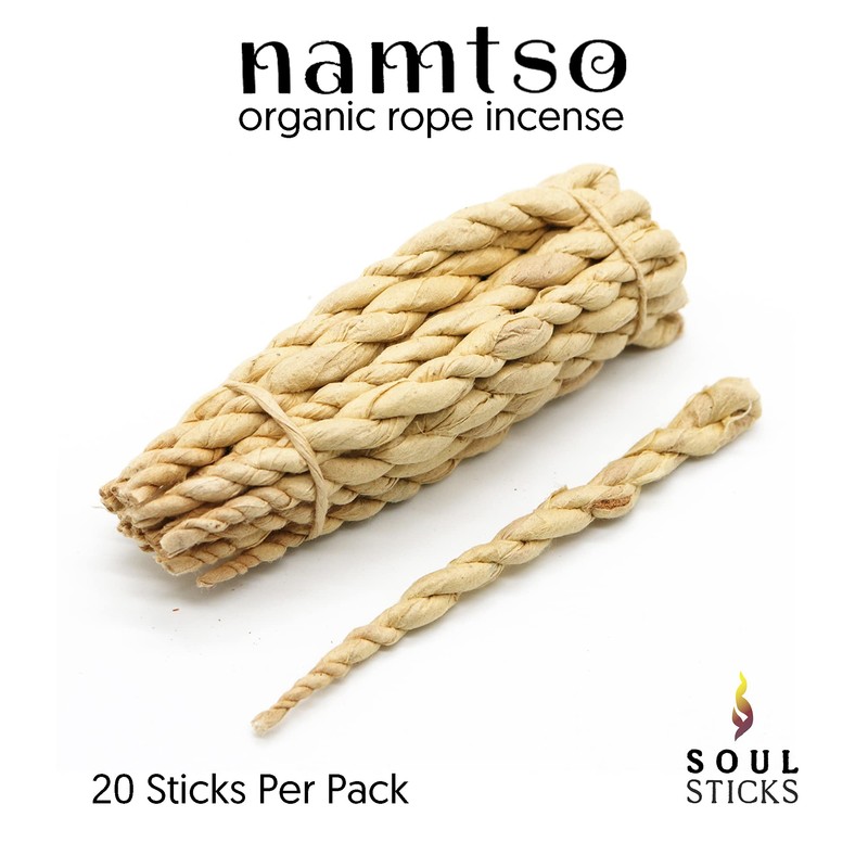 Soul Sticks Namtso Tibetan Handmade Rope Incense 20 Sticks Handrolled