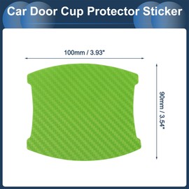 INFINAUTO 3D Car Door Handle Scratch Protector, 90x100mm Car Door Handle Protective Film Green, 4 Pcs