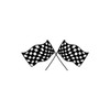 CafePress Checkered Flags Square Car Magnet 3 X 3 Square