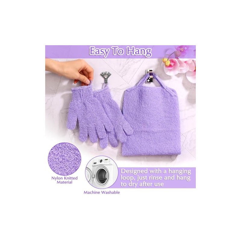Anezus Que Obtendrás Paquete Viene Exfoliante Corporal Baño Par Guantes