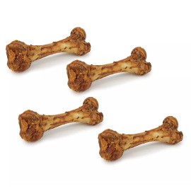 MPP Ham Bones Delicious Dog Treats Slowly Smoked All Natural Savory Bacon Flavor YUM - 4 Bones