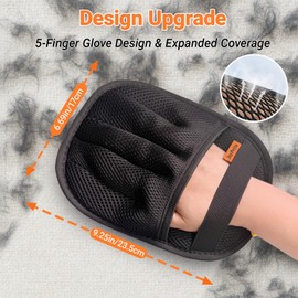 JoyPetto Premium Pet Hair Removal Gloves (1pcs) - Reusable & Washable 5-Finger Design for Furniture, Car Seats, Carpet, Laundry - for Surfaces, Not Pet Grooming