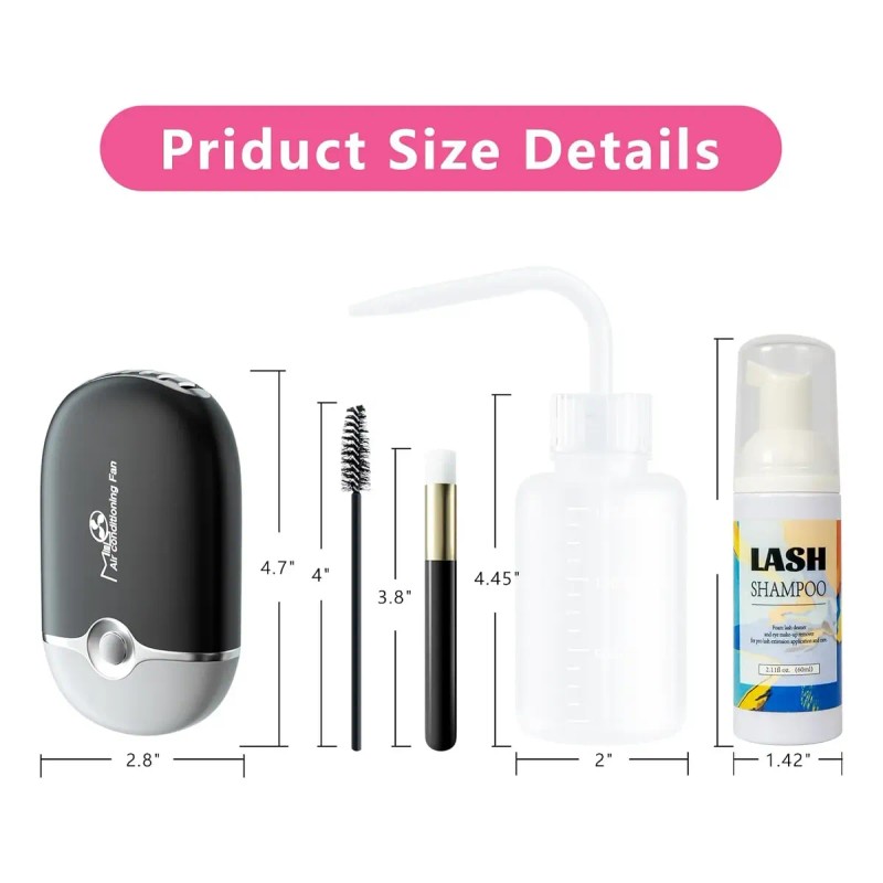Kit Shampoo Espuma Para Pestañas Y Brocha Para Extensiones
