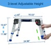 Loyoda Folding Step Stool for Adults, Aluminum Work Platform Adjustable