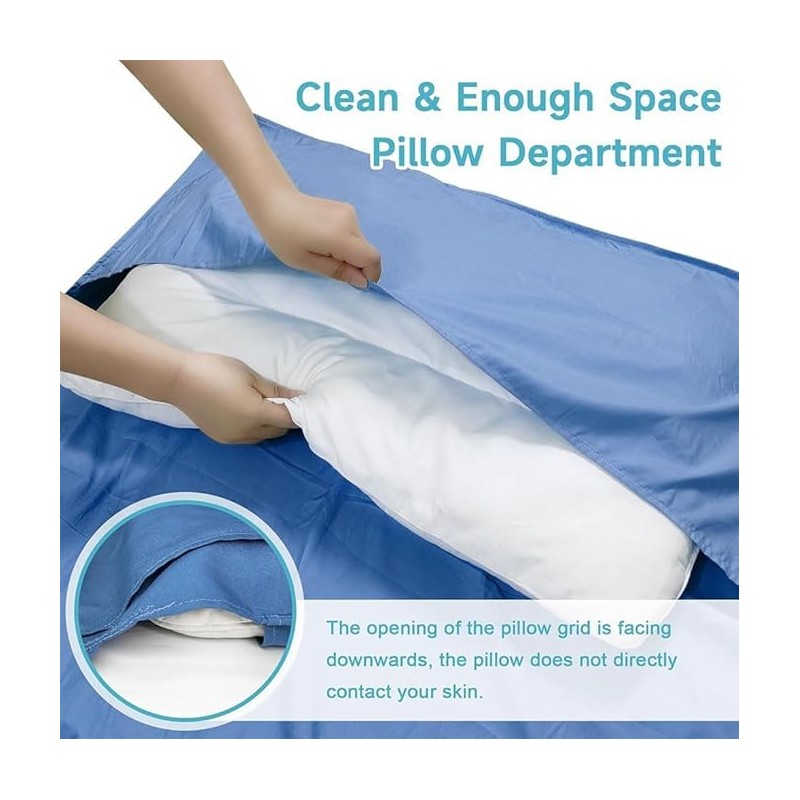 JZS Sleeping Bag Liner,Portable Hotel Travel Sheets Single & Double