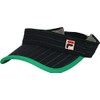 Fila Tennis VL9283 Women's F-Box Logo Striped Visor, Black, Black