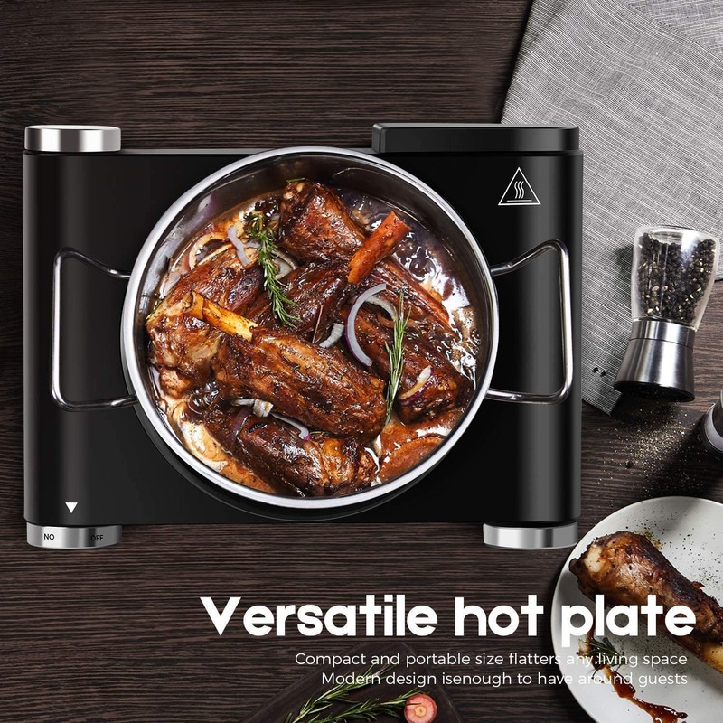 Cusimax Hot Plate Electric Burner Single Burner Cast Iron hot