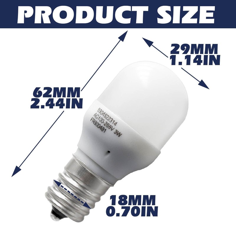 HPUY Kei D28x Refrigerator Bulb AC100-265V 3W Refrigerator Bulb 5304522314