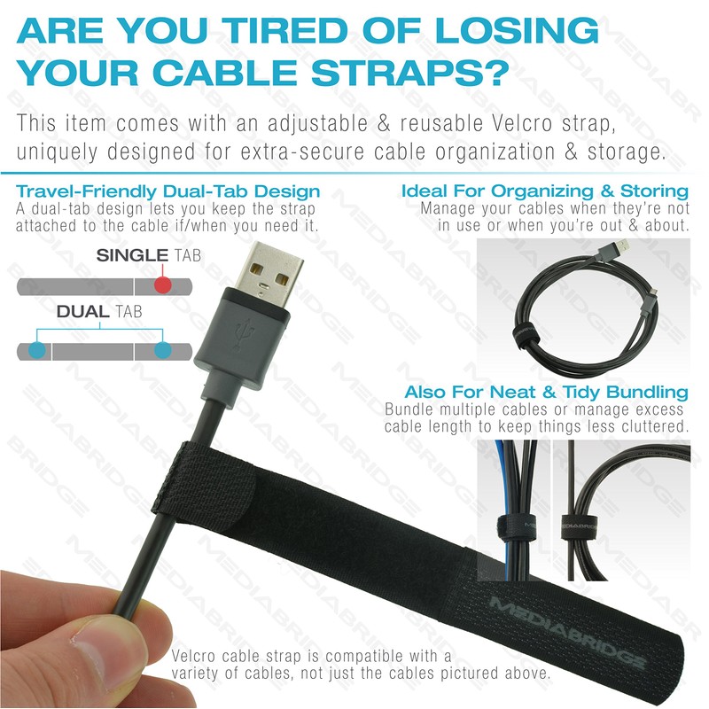 Mediabridge CAT6 Ethernet Patch Cable (3 ft) RJ45 Connectors with